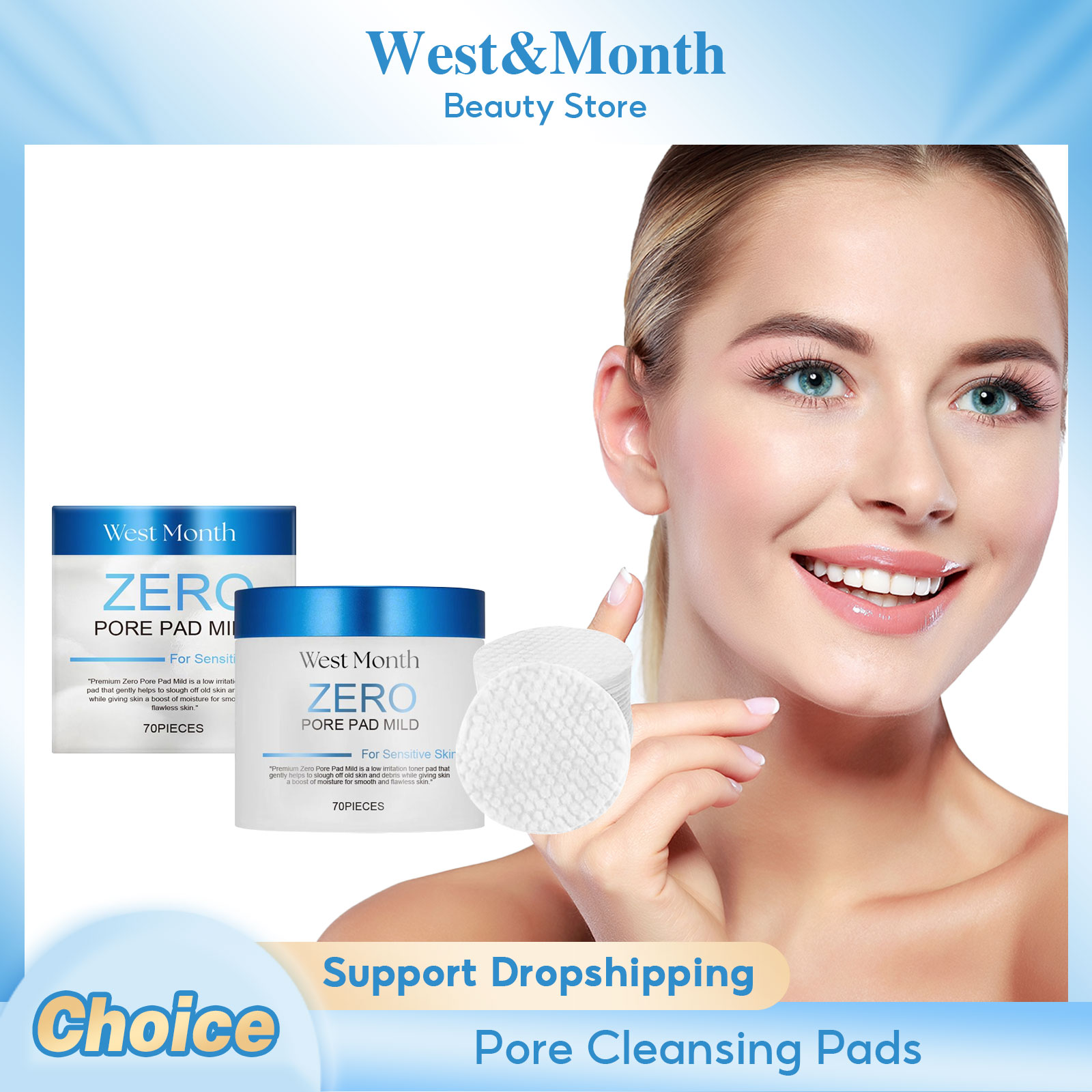 Salicylic Acid Blackhead Remover - Salicylic Acid Cleaning Cotton Pads Shrink