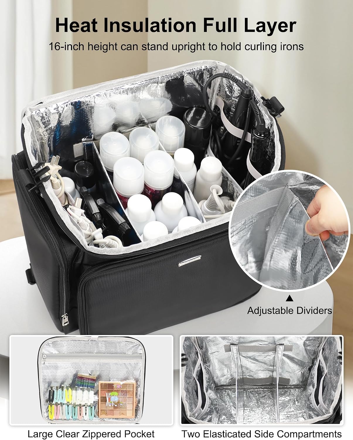 Rolling Makeup Case Hair Tools - огляд і ціна Makeup