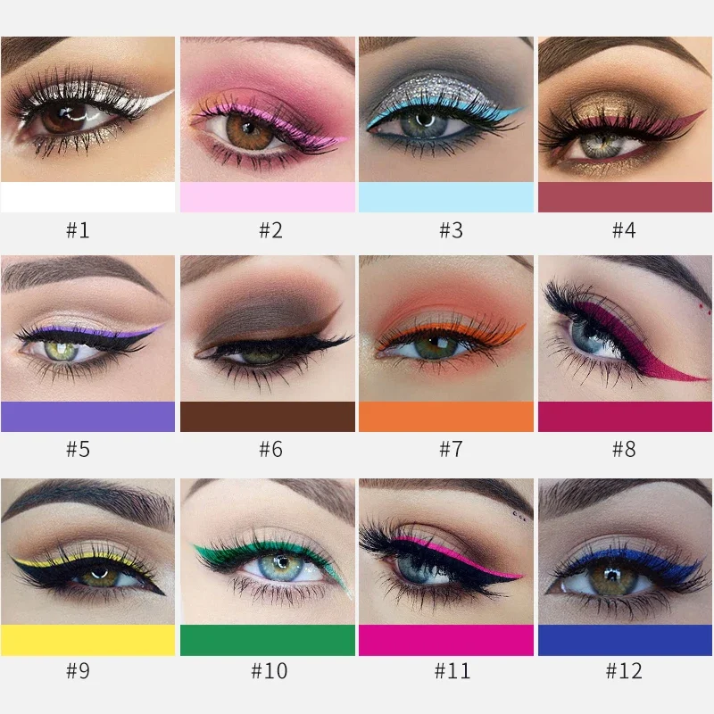 12 Colors Colorful Liquid Eyel - огляд і ціна Waterproof Liquid Eyeliner Pen