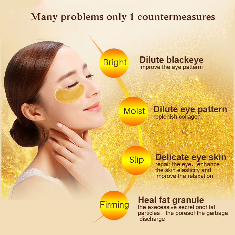 10/20pcs Golden Crystal Collag - огляд і ціна Collagen Under Eye Patches