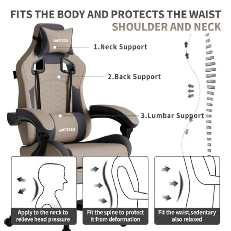 Gaming Chair with Massage, Erg - огляд і ціна Massage