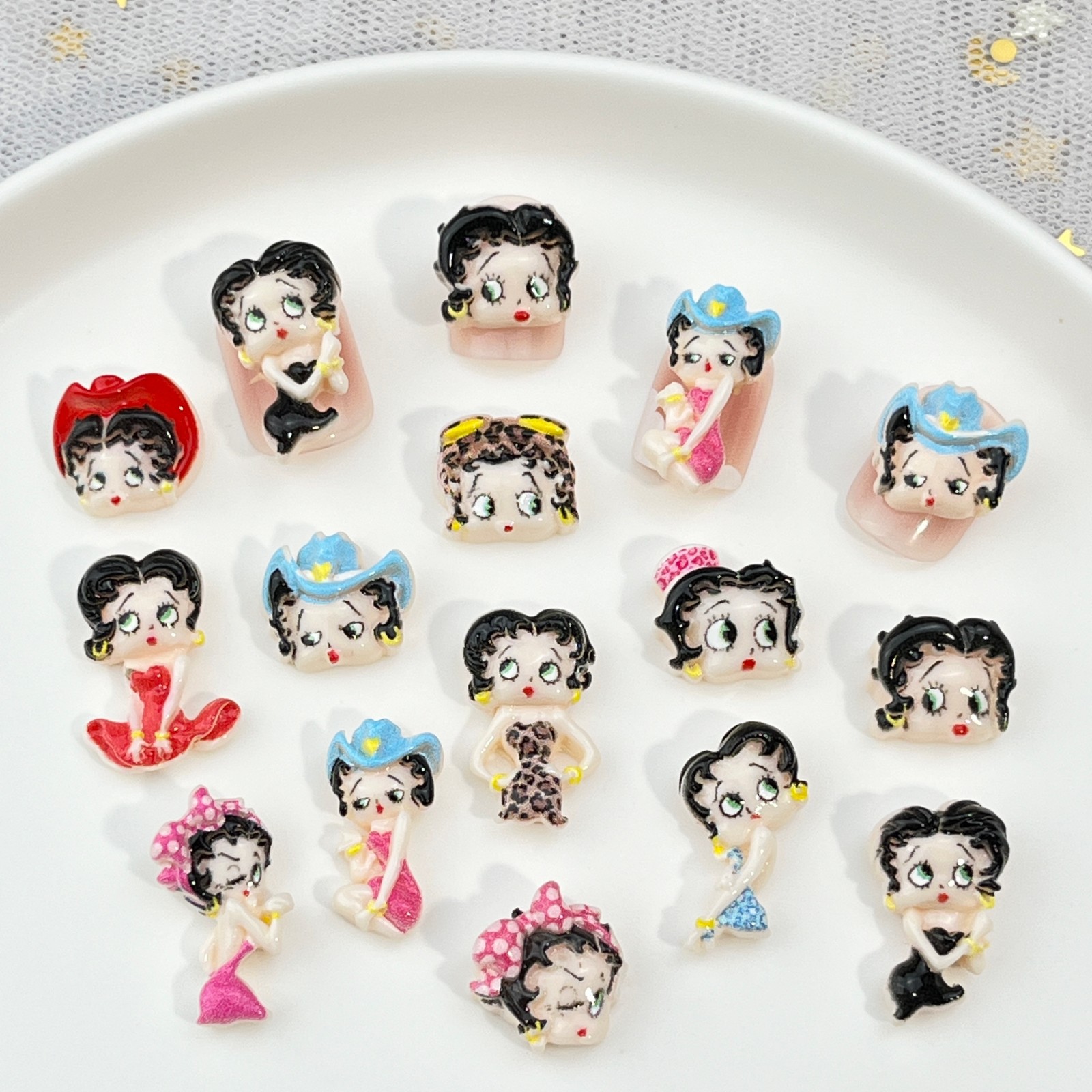 100pcs Cartoon Betty Nail Art  - огляд і ціна Nail Art