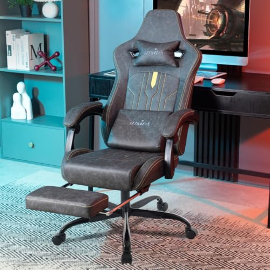 Gaming chair with footrest for - огляд і ціна Massage