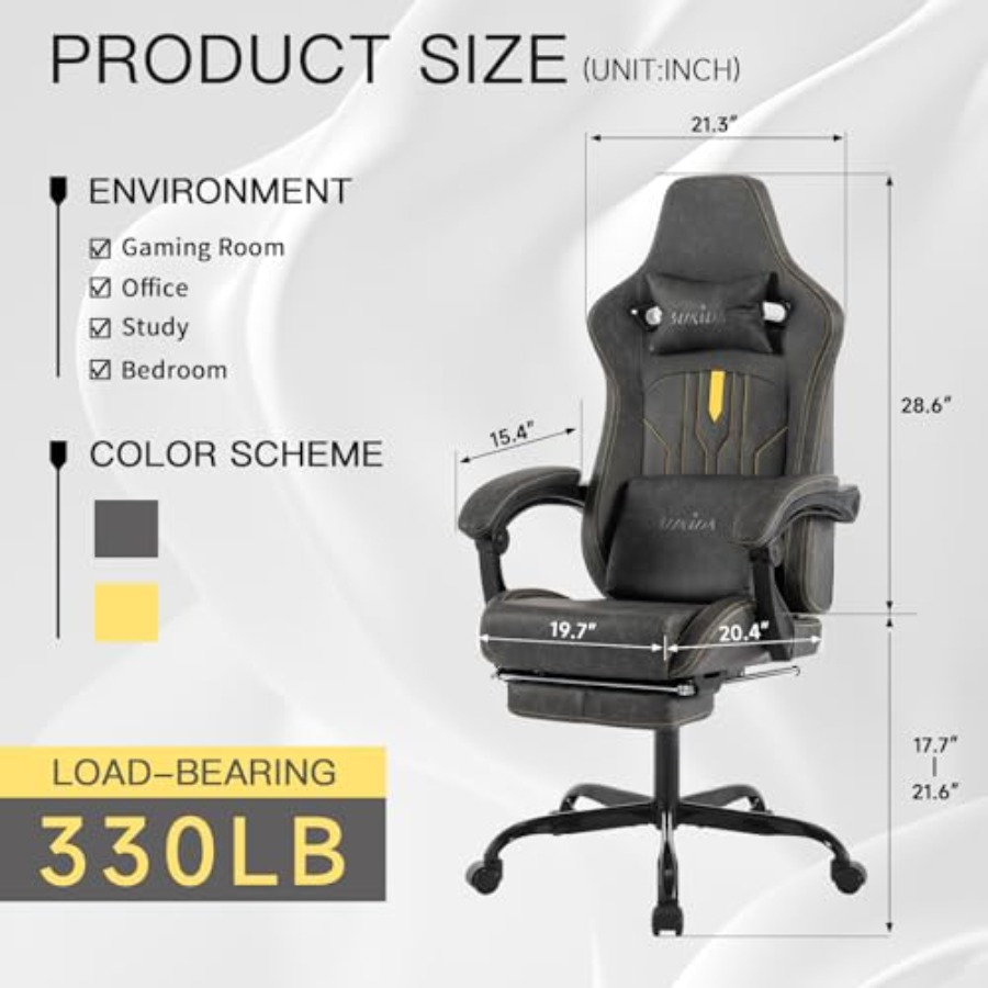 Gaming chair with footrest for - огляд і ціна Massage