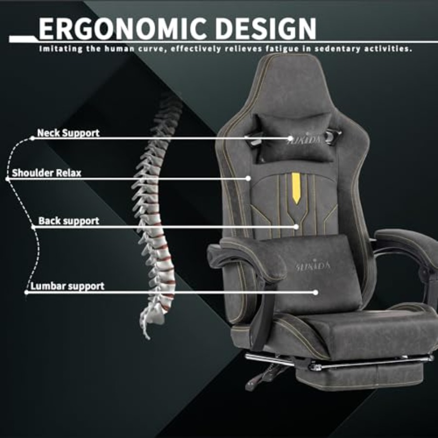 Gaming chair with footrest for - огляд і ціна Massage