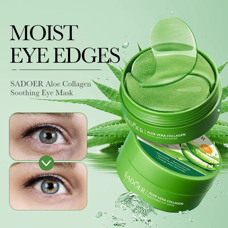 SAODER 60Pcs Aloe Vera Collage - огляд і ціна Collagen Under Eye Patches