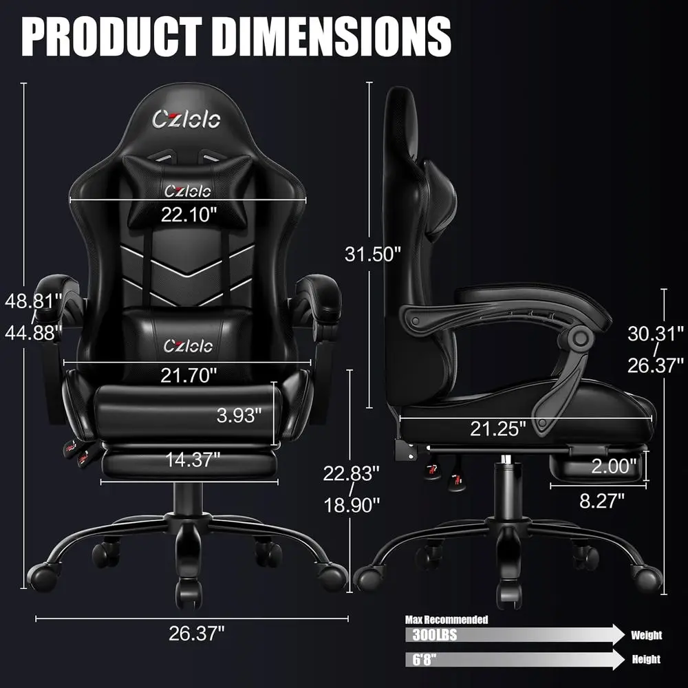 Ergonomic Gaming Chair with Fo - огляд і ціна Massage