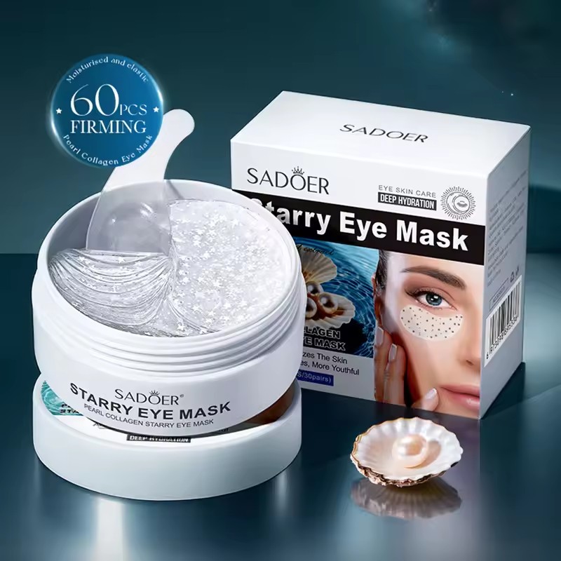 60pcs SADOER Pearl Crystal Col - огляд і ціна Collagen Under Eye Patches