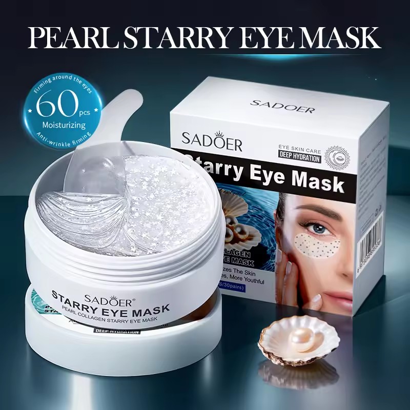 60pcs SADOER Pearl Crystal Col - огляд і ціна Collagen Under Eye Patches